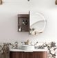 LED Bondi 900x600 Sable Walnut Shaving Cabinet - Premium Edition
