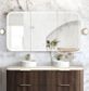 LED Newport 1500(W)x750(H) Sable Walnut Shaving Cabinet - Premium Edition