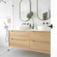 Byron 1200x460x550 Double Wall Hung Natural Oak Cabinet Only