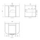 BONDI 600x460X450 Wall Hung Fluted Woodland Oak Curved Cabinet Only