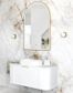 LED Archie 1200x800 Gold Metal Frame Mirror
