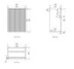 Mini Ensuite Vanity 400mm Matte White Fluted Vanity (with Basin)