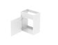 Mini Ensuite Vanity 400mm Matte White Fluted Vanity (with Basin)