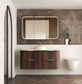 Havana 1200mm Sable Walnut Wall Hung Fluted Curve Vanity