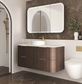 Havana 1200mm Sable Walnut Wall Hung Fluted Curve Vanity