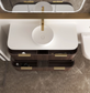 Havana 1200mm Sable Walnut Wall Hung Fluted Curve Vanity