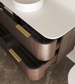 Havana 1200mm Sable Walnut Wall Hung Fluted Curve Vanity