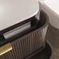 Havana 900mm Sable Walnut Wall Hung Fluted Curve Vanity
