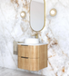 Havana 600mm Woodland Oak Wall Hung Fluted Curve Vanity