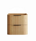Havana 600mm Woodland Oak Wall Hung Fluted Curve Vanity