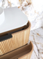 Havana 900mm Woodland Oak Wall Hung Fluted Curve Vanity