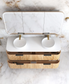 Havana 1500mm Woodland Oak Wall Hung Fluted Curve Vanity