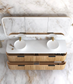 Havana 1800mm Woodland Oak Wall Hung Fluted Curve Vanity