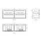 Byron 1500mm Sable Walnut Wall Hung Cabinet
