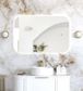 LED Newport 900(H)x600(W) Frameless Back Lit Tuffi Mirror - Install Horizontal o