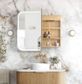 LED Newport 900(W)x750(H) Woodland Oak Shaving Cabinet - Premium Edition