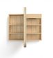 LED Newport 900(W)x750(H) Woodland Oak Shaving Cabinet - Premium Edition