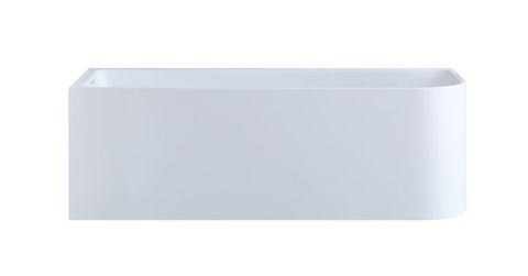 Casey 1500 Gloss White Left WITH OVERFLOW Corner Freestanding Bath 1500*725*580m