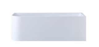 Casey 1700 Gloss White Right WITH OVERFLOW Corner Freestanding Bath 1700*730*580