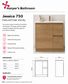 Jessica 750 Natural OAK Vanity