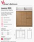 Jessica 900 Natural OAK Vanity