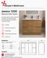 Jessica 1200 Natural OAK Vanity