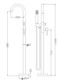 LVB Mica Freestanding Bath Mixer with Hand Shower