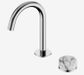 Serenity Progressive Basin Mixer Arc Spout With Arabescato Corchia Handle Chrome