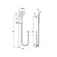 Nova Shower On Rail Pvd Champagne
