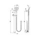 Nova Shower On Rail Pvd Dusk