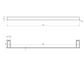 Nova Pvd Brushed Bronze Single Towel Rail 600mm
