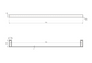 Nova Pvd Brushed Bronze Single Towel Rail 750mm