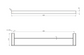 Nova Pvd Brushed Bronze Double Towel Rail 600mm