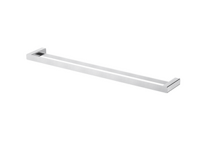 Nova Electroplated Brushed Chrome Double Towel Rail 750Mm