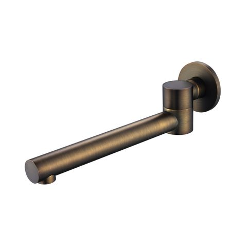 Star Electroplated Antique Brass Swivel Bath Spout 227mm