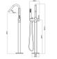 Star PVD Brushed Bronze Freestanding Bath Spout with Shower