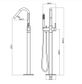 Star PVD Polished Brass Freestanding Bath Spout with Shower