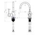 Star Mini Chrome 35mm Gooseneck Basin Mixer