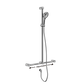 MECCA CARE 32MM T BAR GRAB RAIL AND ADJUSTABLE SHOWER SET 1100X750MM CHROME