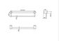 MECCA CARE 32MM GRAB RAIL WITH TOWEL HOLDER 900MM CHROME