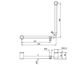 MECCA CARE 32MM AMBULANT 90 DEGREE BENT TUBE GRAB RAIL 450X450MM BRUSHED NICKEL