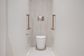 MECCA CARE 32MM AMBULANT 90 DEGREE BENT TUBE GRAB RAIL 450X450MM BRUSHED BRONZE