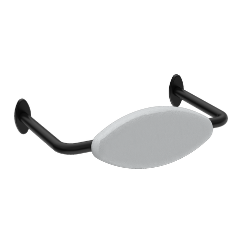MECCA CARE DDA TOILET BACKREST MATTE BLACK