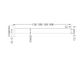 SQUARE CEILING ARM 300MM LENGTH MATTE BLACK