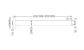 SQUARE CEILING ARM 150MM LENGTH CHROME