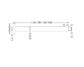 SQUARE CEILING ARM 300MM LENGTH CHROME