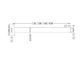 SQUARE CEILING ARM 450MM LENGTH CHROME