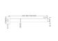 SQUARE CEILING ARM 600MM LENGTH CHROME