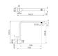 SQUARE SWIVEL SHOWER ARM MATTE BLACK