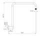 ROUND SWIVEL SHOWER ARM BRUSHED NICKEL